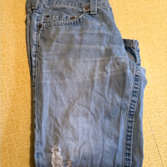 Vintage True Religion Men's Blue Jeans with Distressing - Picture 5 of 11